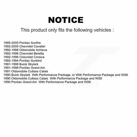 Tec Front Ceramic Disc Brake Pads For Chevrolet Cavalier Pontiac Sunfire Grand Am Buick Skylark TEC-506